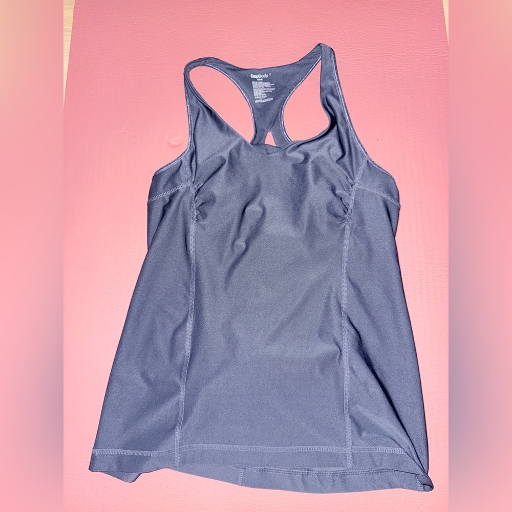 GAP Women's Grey racer back tank top size medium